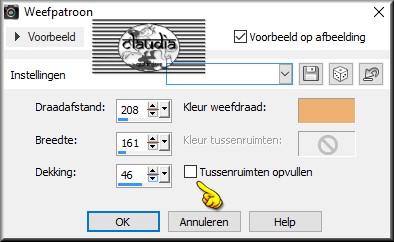 Effecten - Textuureffecten - Weefpatroon