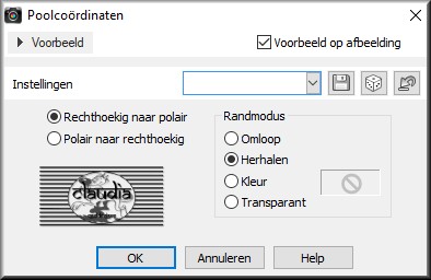 Effecten - Vervormingseffecten - Poolcoördinaten