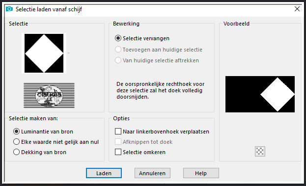 Selecties - Selectie laden/opslaan - Selectie laden vanaf schijf : Athe-346