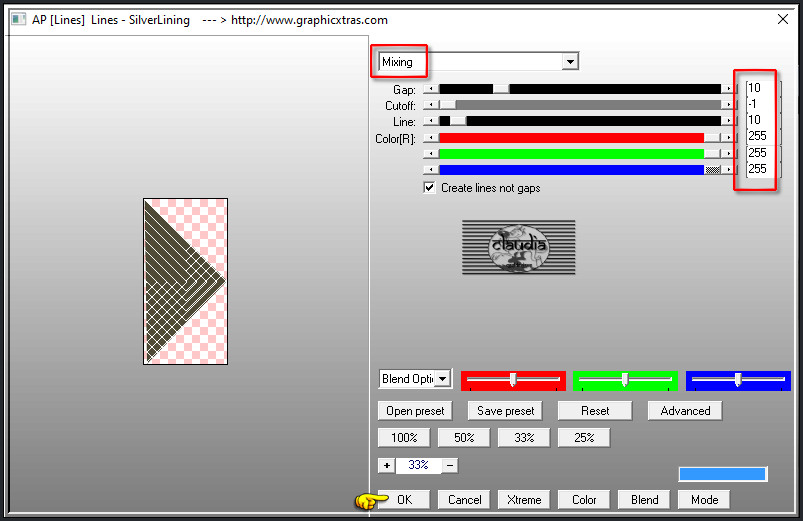 Effecten - Insteekfilters - AP [Lines] - Lines - SilverLining