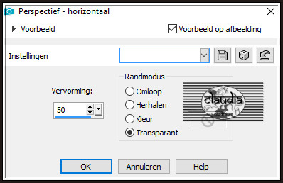 Effecten - Geometrische effecten - Perspectief - horizontaal