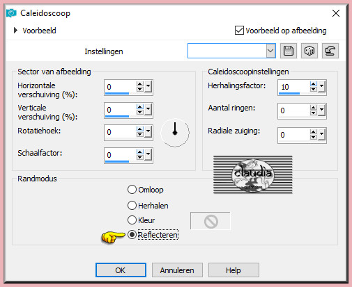 Effecten - Reflectie-effecten - Caleidoscoop