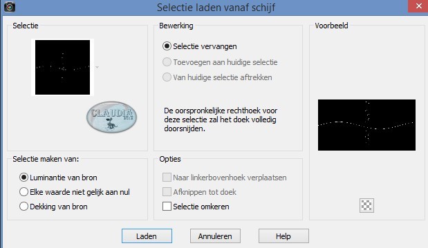 Selecties - Selectie laden/opslaan - Selectie laden vanaf schijf : Athe-305 