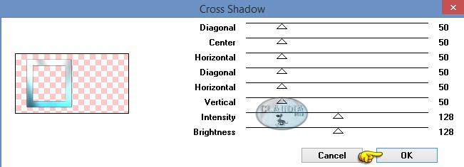 Effecten - Insteekfilters - Graphics Plus - Cross Shadow