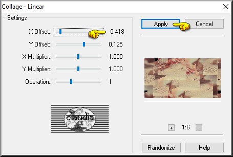 Effecten - Insteekfilters - FM Tile Tools - Collage - Linear