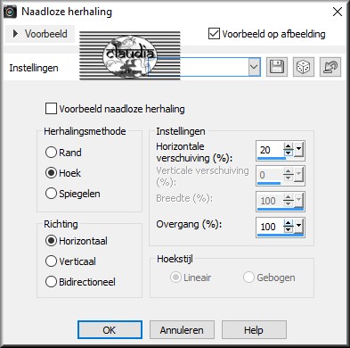 Effecten - Afbeeldingseffecten - Naadloze herhaling