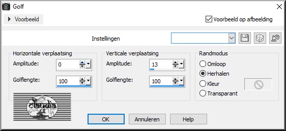 Effecten - Vervormingseffecten - Golf