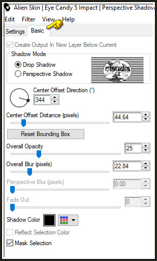 Effecten - Insteekfilters - Alien Skin Eye Candy 5 : Impact - Perspective Shadow