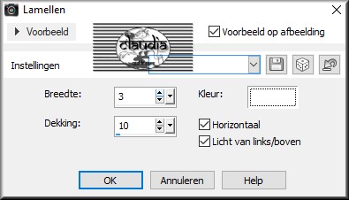 Effecten - Textuureffecten - Lamellen 