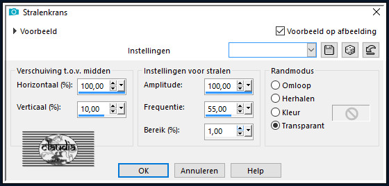 Effecten - Vervormingseffectgen - Stralenkrans