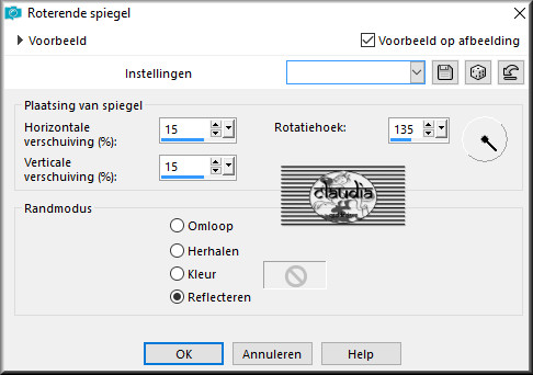 Effecten - Reflectie-effecten - Roterende spiegel
