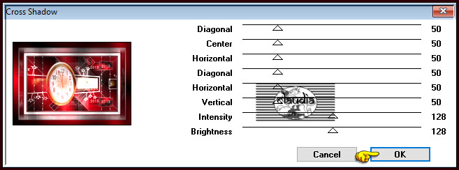 Effecten - Insteekfilters - Graphics Plus - Cross Shadow