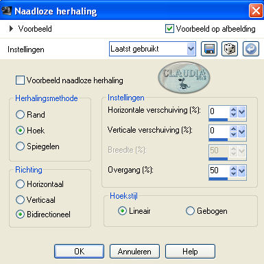 Effecten - Afbeeldingseffecten - Naadloze herhaling