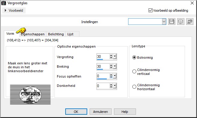 Effecten - Artistieke effecten - Vergrootglas