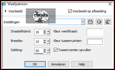 Effecten - Textuureffecten - Weefpatroon