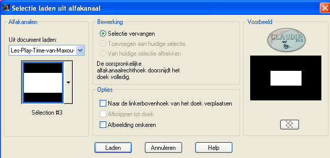 Selecties - Selectie laden/opslaan - Selectie laden uit alfkanaal : Sélection #3