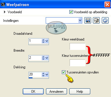 Effecten - Textuureffecten - Weefpatroon 