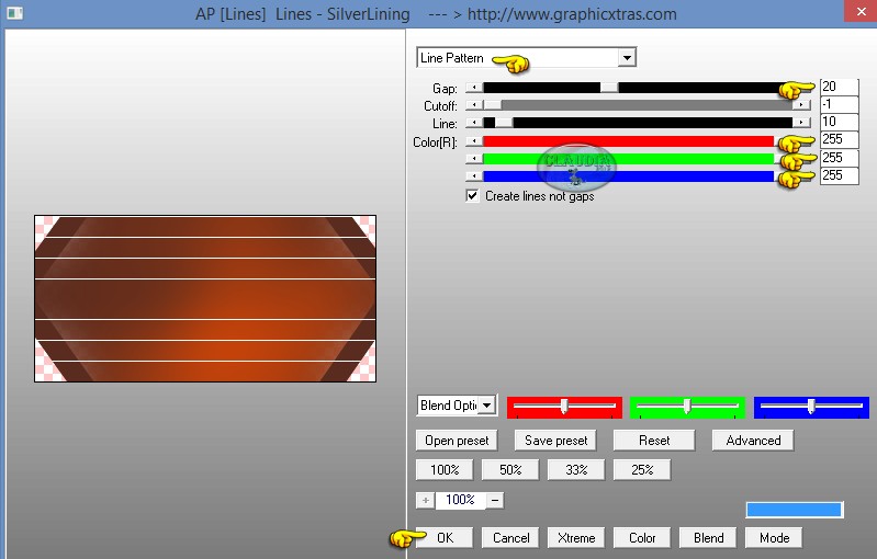 Effecten - Insteekfilters - AP [Lines] - Lines - SilverLining