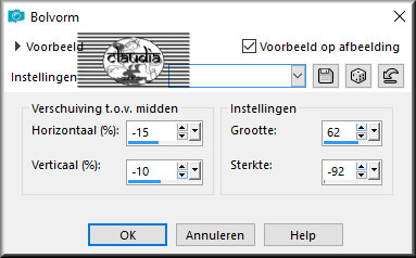 Effecten - Vervormingseffecten - Bolvorm