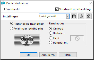 Effecten - Vervormingseffecten - Poolcoördinaten