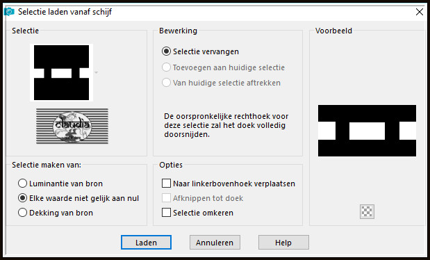 Selecties - Selectie laden/opslaan - Selectie laden vanaf schijf : selection_maxou_155