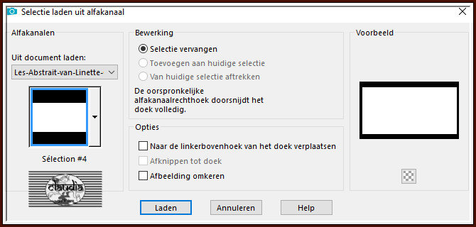 Selecties - Selectie laden/opslaan - Selectie laden uit alfakanaal : Sélection #4