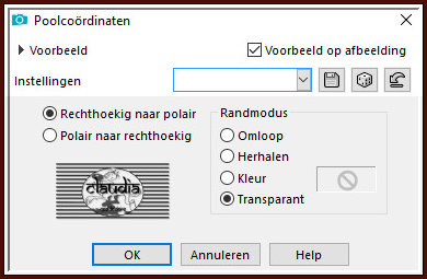 Effecten - Vervormingseffecten - Poolcoördinaten