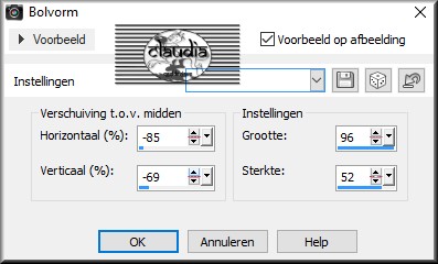 Effecten - Vervormingseffecten - Bolvorm