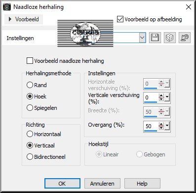 Effecten - Afbeeldingseffecten - Naadloze herhaling