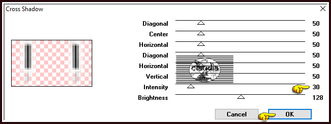 Effecten - Insteekfilters - Graphics Plus - Cross Shadow