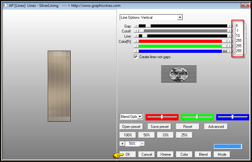 Effecten - Insteekfilters - AP [Lines] - Lines - SilverLining