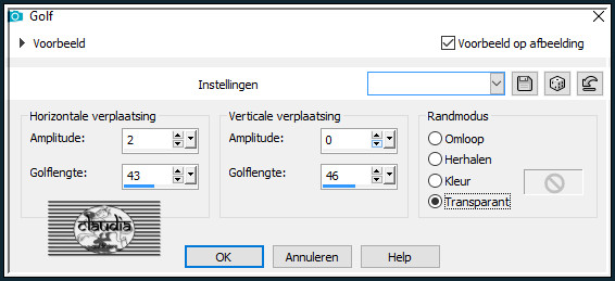 Effecten - Vervormingseffecten - Golf