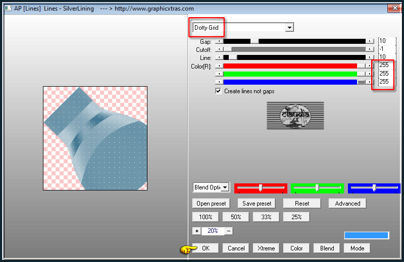 Effecten - Insteekfilters - AP [Lines] - Lines - SilverLining