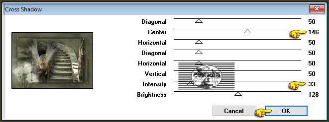 Effecten - Insteekfilters - Graphics Plus - Cross Shadow