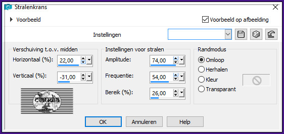 Effecten - Vervormingseffecten - Stralenkrans