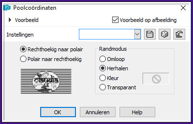 Effecten - Vervormingseffecten - Poolcoördinaten