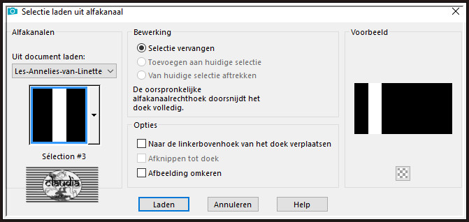 Selecties - Selectie laden/opslaan - Selectie laden uit alfakanaal : Sélection #3