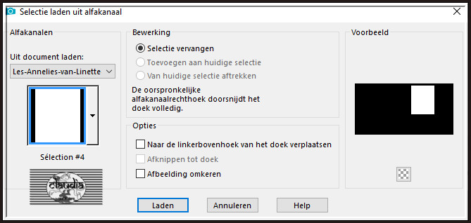 Selecties - Selectie laden/opslaan - Selectie laden uit alfakanaal : Sélection #4