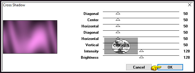 Effecten - Insteekfilters - Graphics Plus - Cross Shadow