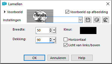 Effecten - Textuureffecten - Lamellen