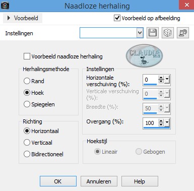 Effecten - Afbeeldingseffecten - Naadloze herhaling