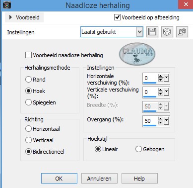 Effecten - Afbeeldingseffecten - Naadloze herhaling