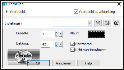 Effecten - Textuureffecten - Lamellen