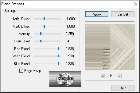 Effecten - Insteekfilters - FM Tile Tools - Blend Emboss