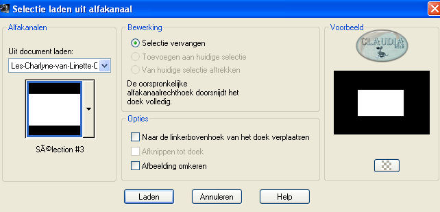 Selecties - Selectie laden/opslaan - Selectie laden uit alfakanaal : Sélection #3