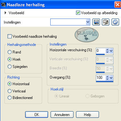 Effecten - Afbeeldingseffecten - Naadloze herhaling