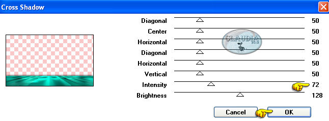 Effecten - Insteekfilters - Graphics Plus - Cross Shadow
