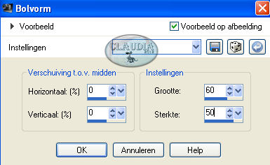 Effecten - Vervormingseffecten - Bolvorm