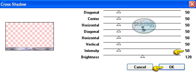 Effecten - Insteekfilters - Graphics Plus - Cross Shadow