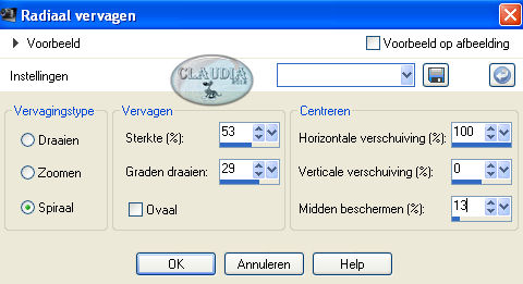 Aanpassen - Vervagen - Radiaal vervagen